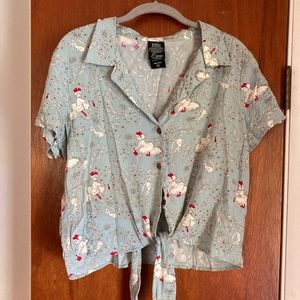 Kiki’s Delivery Service cropped button down